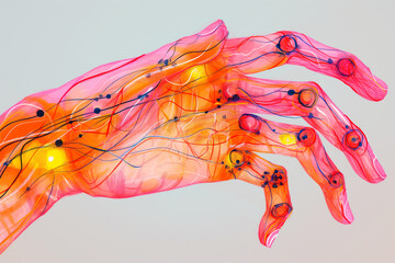 Abstract image of a robot hand.
