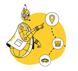 Robot navigator plots the route