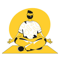 Meditating man