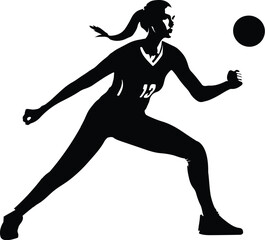 Volleyball girl player, women Volleyball play