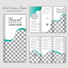 Travel And Turism Professional Modern Trifold Brochure Template