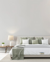 Elegant hotel room with stylish furniture, natural colors and neutral lighting. Hotel interiors decor composition.