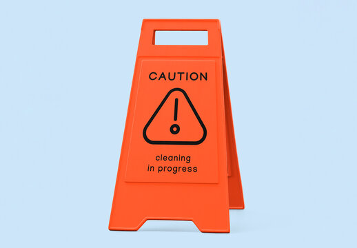 A Frame Caution Sign Mockup With Generative AI