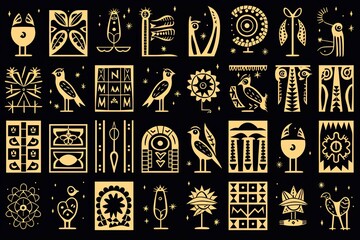 Block Print Woodblock Design vector, pattern, design, seamless, vintage, illustration, art,