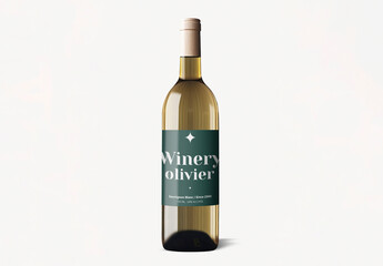 Brandign Wine Bottle Label Mockup With Generative AI
