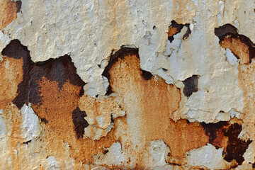 Rostflecken an einem alten Schiffswrack, der Gardar, dem ältesten Stahlschiff Islands