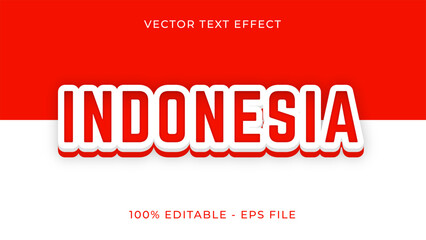 Indonesia text effect