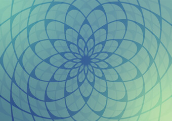 Art curve green wave flower center wallpaper background