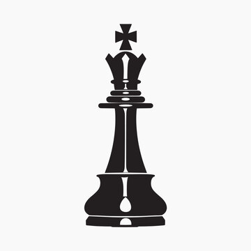 recommend clip art: Elegant black chess king silhouette