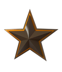 golden star on white background