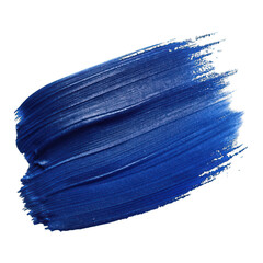 Navy blue paint stroke isolated on transparent background