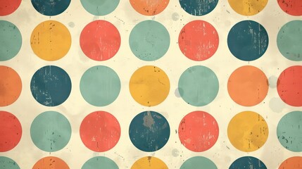 A retro polka dot pattern with contrasting colors