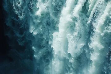 Obraz premium Generative ai on theme of hydroelectric power energy plant with large turbines and water spills