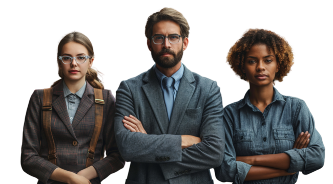 PNG, people of different professions, isolated on white background