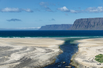 Tungurif, der goldene Strand, Westfjorde, Island