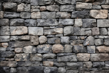 Fototapeta premium Processed collage of old ancient sand block wall texture in daylight. Background for banner