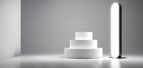 Obraz premium Podium 3d, stage pedestal or platform for product presentation