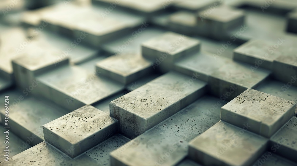 Poster abstract background of stacked rectangular blocks, creating a geometric pattern.