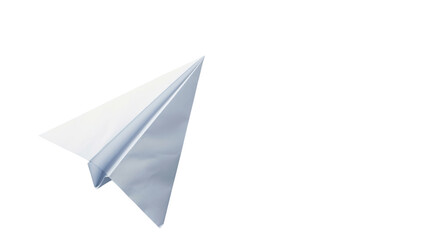 Paper plane on transparent background