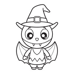 Halloween Coloring Pages for kids, Halloween Vector