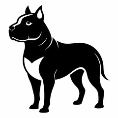 Staffordshire Bull Terrier Black silhouette