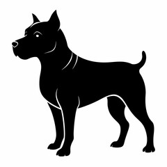 Staffordshire Bull Terrier Black silhouette