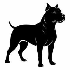 Staffordshire Bull Terrier Black silhouette