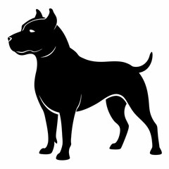 Staffordshire Bull Terrier Black silhouette