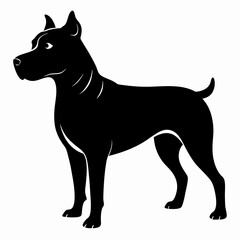 Staffordshire Bull Terrier Black silhouette