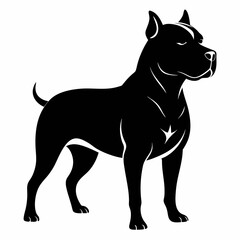 Staffordshire Bull Terrier Black silhouette