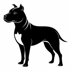 Staffordshire Bull Terrier Black silhouette