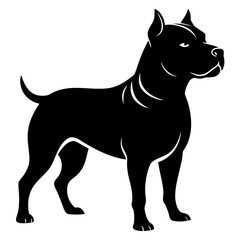 Staffordshire Bull Terrier Black silhouette