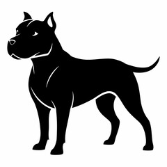 Staffordshire Bull Terrier Black silhouette