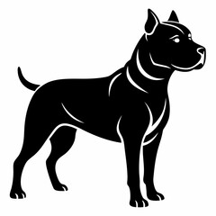 Staffordshire Bull Terrier Black silhouette