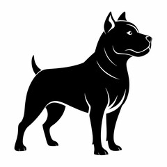 Staffordshire Bull Terrier Black silhouette