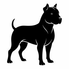 Staffordshire Bull Terrier Black silhouette