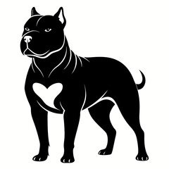 Staffordshire Bull Terrier Black silhouette