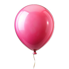 Pink balloon isolated on transparent background