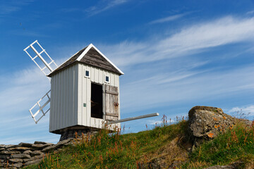 kleine Windm&uuml;hle auf Vigur, Westfjorde, Island