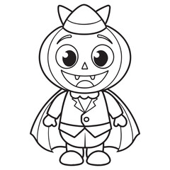 Halloween Coloring Pages for kids, Halloween Vector