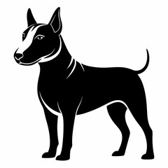 Bull Terrier Spaniel Black silhouette
