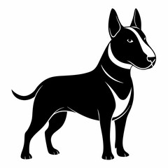 Bull Terrier Spaniel Black silhouette