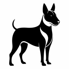 Bull Terrier Spaniel Black silhouette