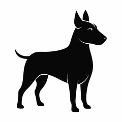 Bull Terrier Spaniel Black silhouette
