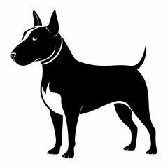 Bull Terrier Spaniel Black silhouette