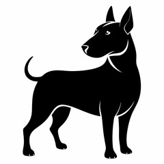 Bull Terrier Spaniel Black silhouette