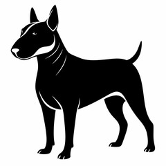Bull Terrier Spaniel Black silhouette