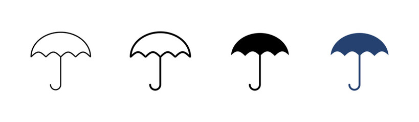 Umbrella icon set. umbrella sign icon