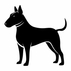 Bull Terrier Spaniel Black silhouette