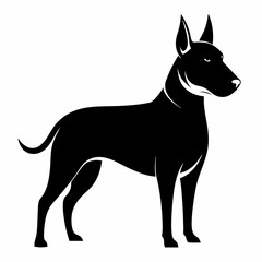 Bull Terrier Spaniel Black silhouette
